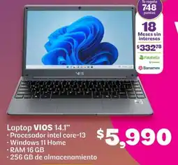 Soriana Híper Vios laptop 14.1" oferta