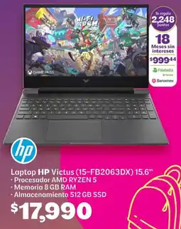 Soriana Híper Hp laptop victus15.6" oferta