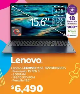 Soriana Híper Lenovo laptop 15.6" oferta