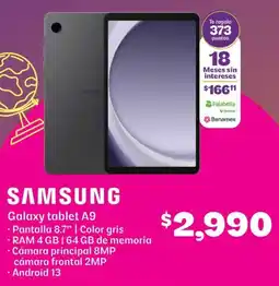 Soriana Híper Samsung galaxy tablet A9 oferta