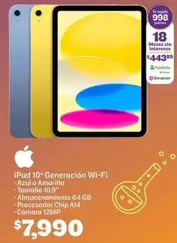 Soriana Híper Ipad 10ª generación wi-fi oferta
