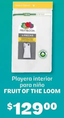 Soriana Híper Fruit of the loom playera interior para niño oferta