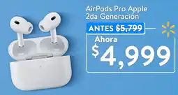 Walmart Airpods pro apple 2da generación oferta