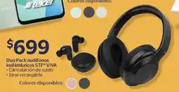 Walmart Duo pack audífonos inalámbricos stf viva oferta