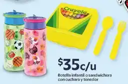 Walmart Botella infantil o sandwichera con cuchara y tenedor oferta