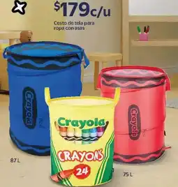 Walmart Cesto de tela para ropa con asas oferta
