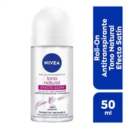 Farmacias YZA NIVEA Desodorante Aclarante Tono Natural Efecto Satín roll on 50 ml oferta
