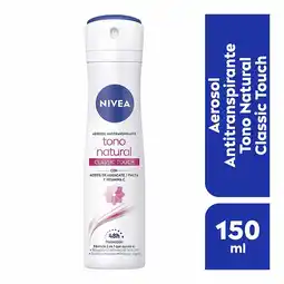 Farmacias YZA NIVEA Desodorante Aclarante Tono Natural Classic Touch spray 150 ml oferta