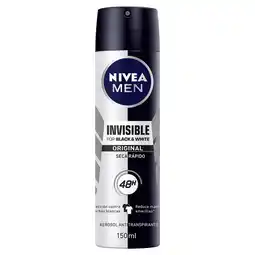 Farmacias YZA NIVEA MEN Desodorante Antimanchas, Black & White Invisible Power spray 150 ml oferta