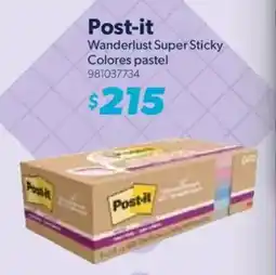 Sam's Club Post-it Wanderlust Super Sticky Colores pastel oferta