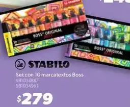 Sam's Club Stabilo Boss set con 10 marcatextos oferta