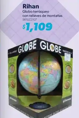 Sam's Club Rihan Globo terráqueo con relieves de montañas oferta