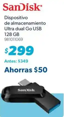 Sam's Club SanDisk Ultra dual Go USB 128 GB oferta