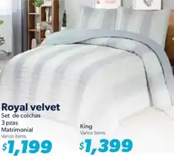Sam's Club Royal Velvet set de colchas king oferta