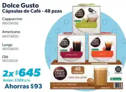 Sam's Club Dolce Gusto cápsulas de café oferta