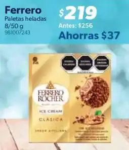 Sam's Club Ferrero paletas heladas oferta