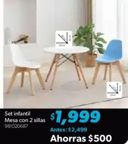 Sam's Club Set infantil mesa con 2 sillas oferta