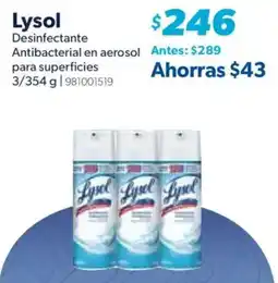 Sam's Club Lysol desinfectante antibacterial en aerosol oferta
