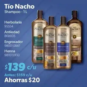 Sam's Club Tío Nacho shampoo oferta