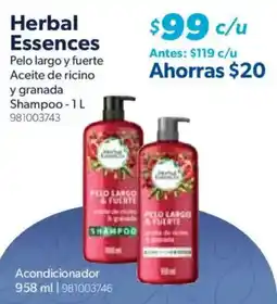 Sam's Club Herbal Essences pelo largo y fuerte shampoo oferta