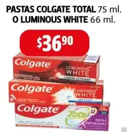 Farmacias Guadalajara Colgate Total o Luminous White oferta