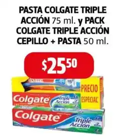 Farmacias Guadalajara Colgate Triple Accion pasta y cepillo + pasta oferta
