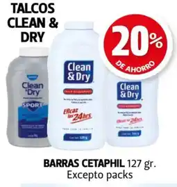 Farmacias Guadalajara Clean & Dry talcos oferta