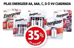 Farmacias Guadalajara Pilas Energizer AA, AAA, C, D ó 9V cuadrada oferta