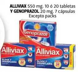 Farmacias Guadalajara Alliavax 550 mg + Genoprazol 20 mg oferta
