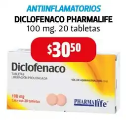 Farmacias Guadalajara Pharmalife Diclofenaco 100 mg oferta