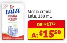 Soriana Híper LALA media crema oferta