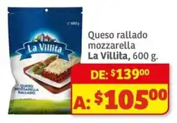 Soriana Híper La Villita queso rallado mozzarella oferta