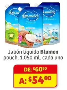 Soriana Híper Blumen jabón líquido oferta