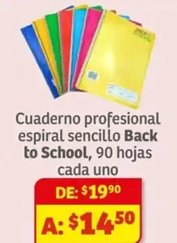 Soriana Híper Back to School cuaderno professional oferta