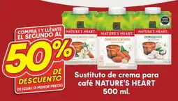 Soriana Híper Nature's Heart sustituto de crema para café oferta