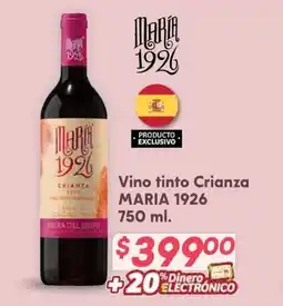 Soriana Híper MARÍA 1926 vino tinto oferta