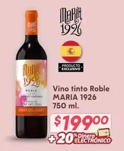 Soriana Híper MARIA 1926 vino tinto oferta