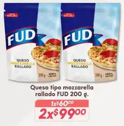 Soriana Híper FUD Queso tipo mozzarella rallado oferta