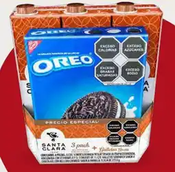 Soriana Híper SANTA CLARA Leche UHT deslactosada + OREO galletas oferta