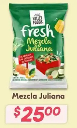 Soriana Híper VALLEY FOODS Mezcla Juliana oferta