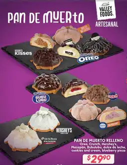 Soriana Híper Pan de muerto relleno oferta