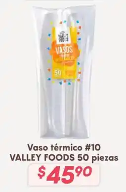 Soriana Híper VALLEY FOODS Vaso térmico #10 oferta