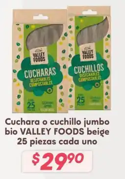 Soriana Híper VALLEY FOODS Cuchara o cuchillo jumbo bio oferta