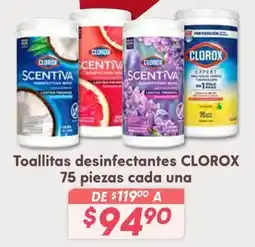 Soriana Híper Clorox toallitas desinfectantes oferta