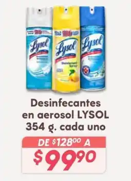 Soriana Híper Lysol desinfecantes en aerosol oferta