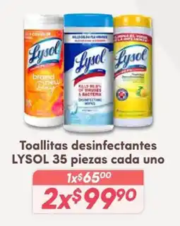 Soriana Híper Lysol toallitas desinfectantes oferta