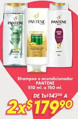 Soriana Híper Pantene shampoo o acondicionador oferta