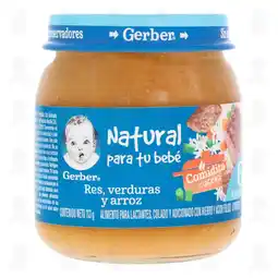 Farmacias Guadalajara Papilla Gerber Comidita Casera Etapa 2 Res, Verduras y Arroz, 113 gr oferta