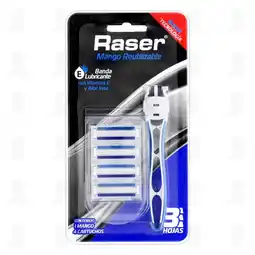 Farmacias Guadalajara Rastrillo Raser Mango Reutilizable con 4 Cartuchos, 5 pzas oferta