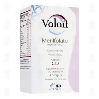 Farmacias Guadalajara Valait 7.5 mg Suplemento Alimenticio, 30 Cápsulas oferta